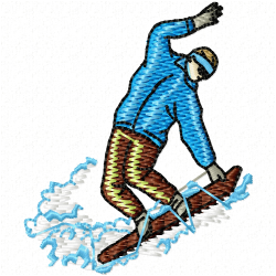 Ski Embroidery Design 7 Ski Embroidery Design 7